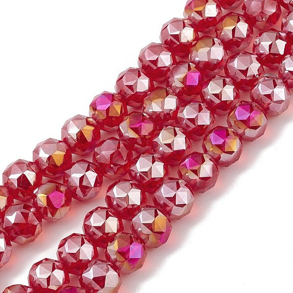PandaHall Transparent Electroplate Glass Beads Strands, Faceted, Round, AB Color Plated, Red, 9~10x9~9.5mm, Hole: 1.4mm, about...
PandaHall Transparent Electroplate Glass Beads Strands, Faceted, Round, AB Color Plated, Red, 9~10x9~9.5mm, Hole: 1.4mm, about...