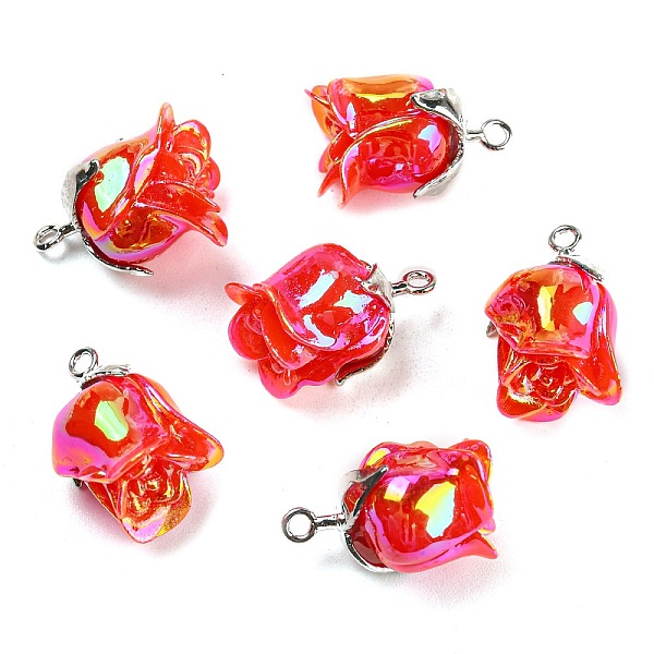 PandaHall Opaque Resin Pendants, AB Color, Flower Charms with Platinum Tone Alloy Leaf, Red, 18.5x10x10mm, Hole: 1.4mm Alloy+Resin Flower...
PandaHall Opaque Resin Pendants, AB Color, Flower Charms with Platinum Tone Alloy Leaf, Red, 18.5x10x10mm, Hole: 1.4mm Alloy+Resin Flower...