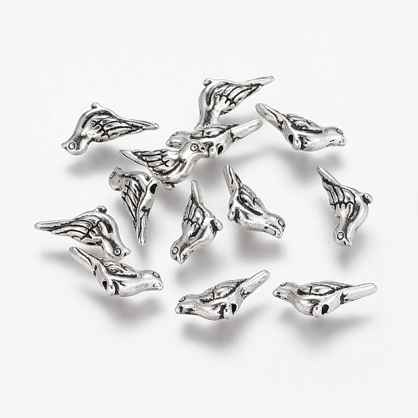 PandaHall Tibetan Style Alloy Beads, Bird, Cadmium Free & Nickel Free & Lead Free, Antique Silver, 7x14x4.5mm, Hole: 1mm Alloy Bird
PandaHall Tibetan Style Alloy Beads, Bird, Cadmium Free & Nickel Free & Lead Free, Antique Silver, 7x14x4.5mm, Hole: 1mm Alloy Bird