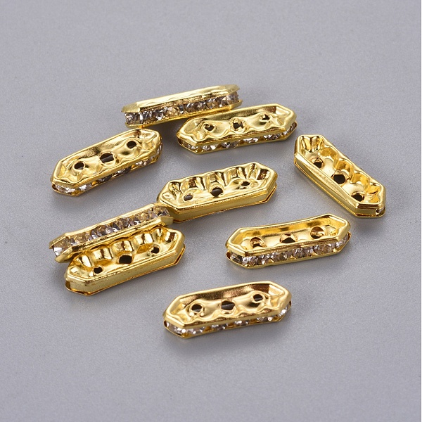 PandaHall Middle East Rhinestone, 6 pcs Clear Rhinestone Beads, Brass, Golden Color, Nickel Free, Size: about 5mm wide, 16mm long, 3mm thick..., Gold
PandaHall Middle East Rhinestone, 6 pcs Clear Rhinestone Beads, Brass, Golden Color, Nickel Free, Size: about 5mm wide, 16mm long, 3mm thick..., Gold
