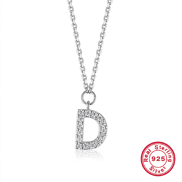PandaHall Rhodium Plated 925 Sterling Silver Cable Chains Pendant Necklaces for Women, Letter D, 15.75 inch(40cm) Sterling Silver Letter D
PandaHall Rhodium Plated 925 Sterling Silver Cable Chains Pendant Necklaces for Women, Letter D, 15.75 inch(40cm) Sterling Silver Letter D