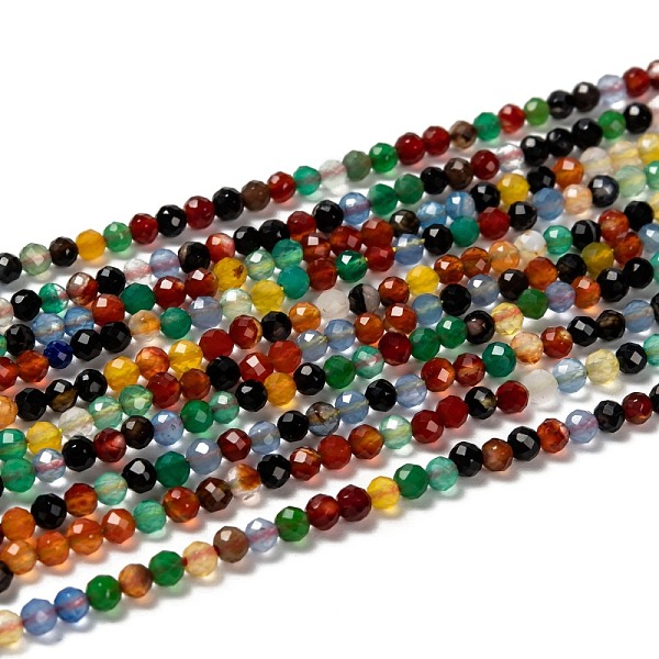 PandaHall Natural Agate Beads Strands, Faceted Round, Dyed, Mixed Color, 3mm, Hole: 0.8mm, about 131pcs/strand, 15.5 inch Multi-Color Agate..., Multicolor
PandaHall Natural Agate Beads Strands, Faceted Round, Dyed, Mixed Color, 3mm, Hole: 0.8mm, about 131pcs/strand, 15.5 inch Multi-Color Agate..., Multicolor
