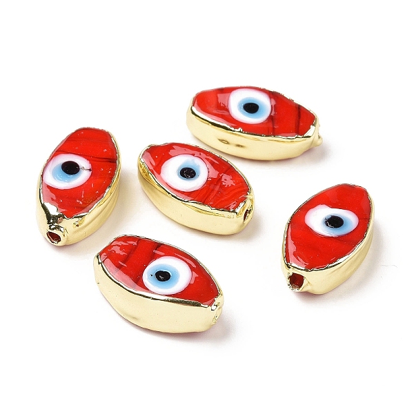 PandaHall Handmade Lampwork Beads, with Golden Tone Brass Finding, Cadmium Free & Lead Free, Horse Eye with Evil Eye, Red...
PandaHall Handmade Lampwork Beads, with Golden Tone Brass Finding, Cadmium Free & Lead Free, Horse Eye with Evil Eye, Red...