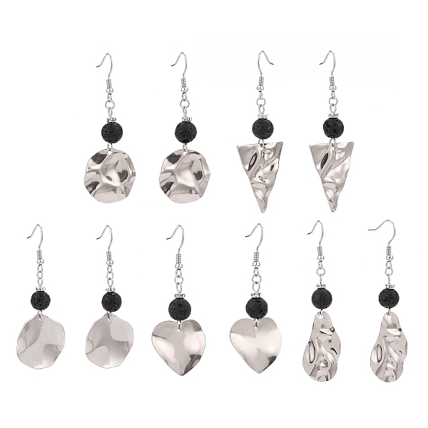 PandaHall Natural Lava Rock Dangle Earrings for Women, with 316 Surgical Stainless Steel Earring Hooks, Mixed Shapes, Stainless Steel Color...
PandaHall Natural Lava Rock Dangle Earrings for Women, with 316 Surgical Stainless Steel Earring Hooks, Mixed Shapes, Stainless Steel Color...