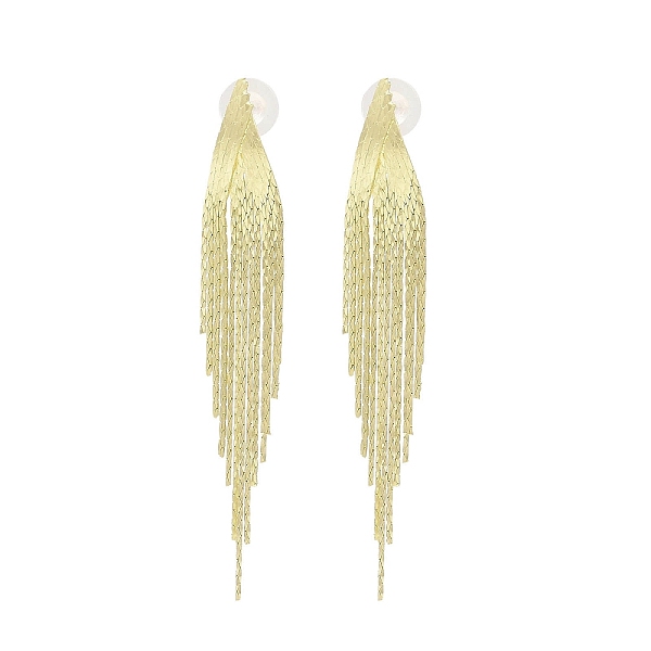 PandaHall Cubic Zirconia Chains Tassel Earrings, Brass Dangle Stud Earrings, Golden, 95x14mm Cubic Zirconia Clear
PandaHall Cubic Zirconia Chains Tassel Earrings, Brass Dangle Stud Earrings, Golden, 95x14mm Cubic Zirconia Clear