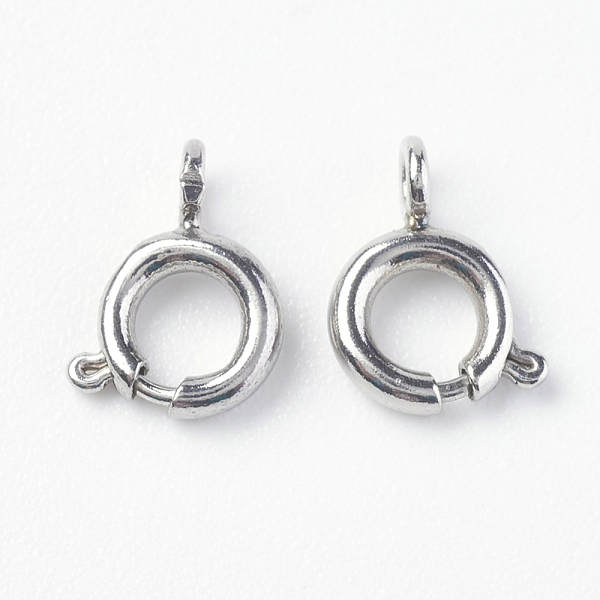 PandaHall 304 Stainless Steel Smooth Surface Spring Ring Clasps, Stainless Steel Color, 8x1.8mm, Hole: 2.5mm 304 Stainless Steel
PandaHall 304 Stainless Steel Smooth Surface Spring Ring Clasps, Stainless Steel Color, 8x1.8mm, Hole: 2.5mm 304 Stainless Steel