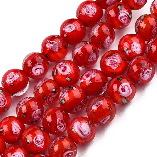 PandaHall Handmade Lampwork Beads Strands, Round with Flower, Red, 9.5mm, Hole: 1.5mm, about 50pcs/strand, 18.90 inch(48cm) Lampwork Round...
PandaHall Handmade Lampwork Beads Strands, Round with Flower, Red, 9.5mm, Hole: 1.5mm, about 50pcs/strand, 18.90 inch(48cm) Lampwork Round...