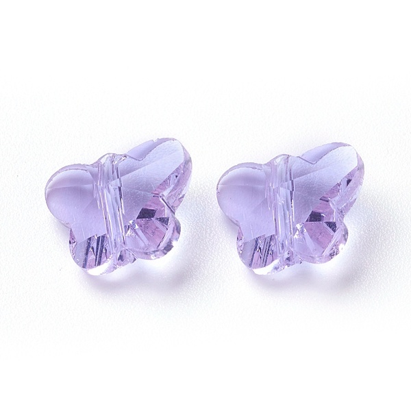 PandaHall Transparent Glass Beads, Faceted, Butterfly, Lilac, 8x10x5.5mm, Hole: 1mm Glass Butterfly Purple
PandaHall Transparent Glass Beads, Faceted, Butterfly, Lilac, 8x10x5.5mm, Hole: 1mm Glass Butterfly Purple