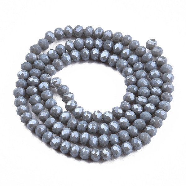 PandaHall Electroplate Glass Beads Strands, Pearl Luster Plated, Faceted, Rondelle, Light Steel Blue, 8x6mm, Hole: 1~1.4mm, about...
PandaHall Electroplate Glass Beads Strands, Pearl Luster Plated, Faceted, Rondelle, Light Steel Blue, 8x6mm, Hole: 1~1.4mm, about...