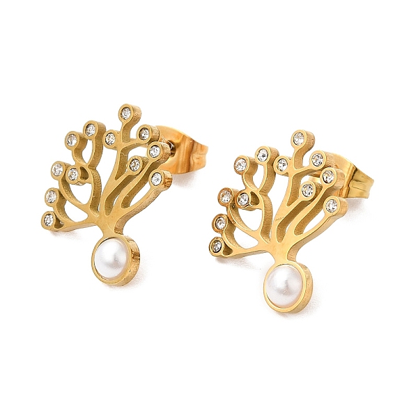 PandaHall Crystal Rhinestone Tree of Life Stud Earrings with Plastic Pearl Beaded, Ion Plating(IP) 304 Stainless Steel Jewelry, Golden...
PandaHall Crystal Rhinestone Tree of Life Stud Earrings with Plastic Pearl Beaded, Ion Plating(IP) 304 Stainless Steel Jewelry, Golden...