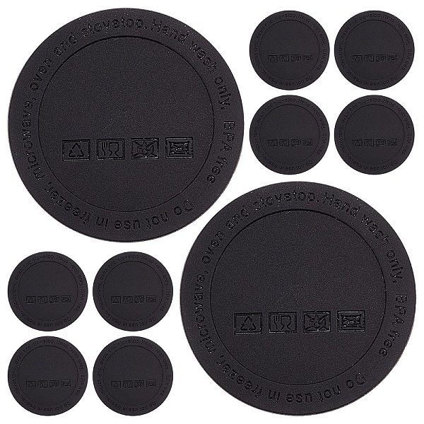 PandaHall Gorgecraft 12Pcs Silicone Drink Coasters, Non-Slip Cup Mat, with Adhesive, Flat Round, Black, 54x2mm Silicone Black
PandaHall Gorgecraft 12Pcs Silicone Drink Coasters, Non-Slip Cup Mat, with Adhesive, Flat Round, Black, 54x2mm Silicone Black