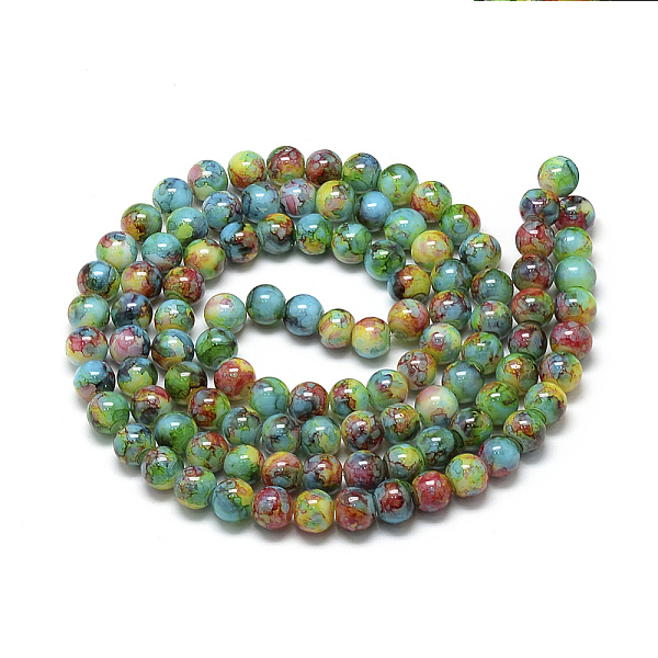 PandaHall Baking Painted Glass Beads Strands, Swirl Glass Beads, Round, Light Sea Green, 8~8.5mm, Hole: 1.5mm, about 105pcs/strand, 31.8...
PandaHall Baking Painted Glass Beads Strands, Swirl Glass Beads, Round, Light Sea Green, 8~8.5mm, Hole: 1.5mm, about 105pcs/strand, 31.8...