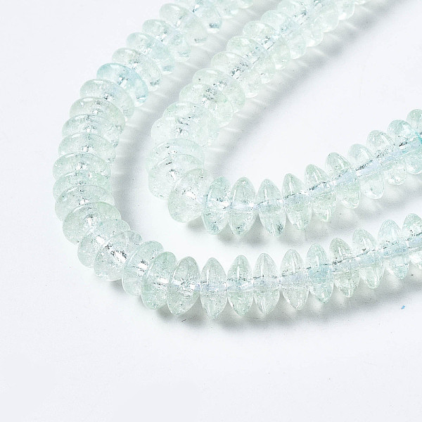 PandaHall Crackle Glass Beads, Dyed & Heated, Rondelle, Aquamarine, 6x3.5mm, Hole: 1.2mm, about 147pcs/strand, 15.23 inch(38.7cm) Glass..., Green
PandaHall Crackle Glass Beads, Dyed & Heated, Rondelle, Aquamarine, 6x3.5mm, Hole: 1.2mm, about 147pcs/strand, 15.23 inch(38.7cm) Glass..., Green