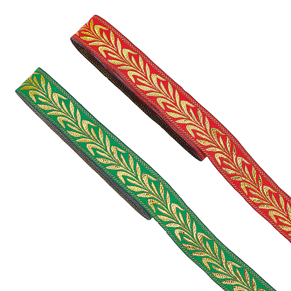 PandaHall FINGERINSPIRE 2 Bundles 14.9 Yard Red & Green Leaf Pattern Jacquard Ribbon 1 inch Wide Gold Leaves Woven Trim Ethnic Style..., Multicolor
PandaHall FINGERINSPIRE 2 Bundles 14.9 Yard Red & Green Leaf Pattern Jacquard Ribbon 1 inch Wide Gold Leaves Woven Trim Ethnic Style..., Multicolor