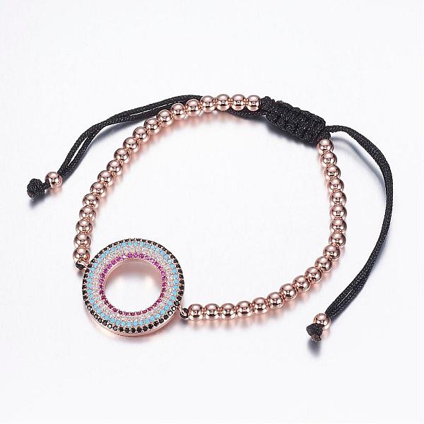 PandaHall Adjustable Brass Braided Beaded Bracelets, with Nylon Cord and Micro Pave Cubic Zirconia Links, Cadmium Free & Lead Free, Ring...
PandaHall Adjustable Brass Braided Beaded Bracelets, with Nylon Cord and Micro Pave Cubic Zirconia Links, Cadmium Free & Lead Free, Ring...