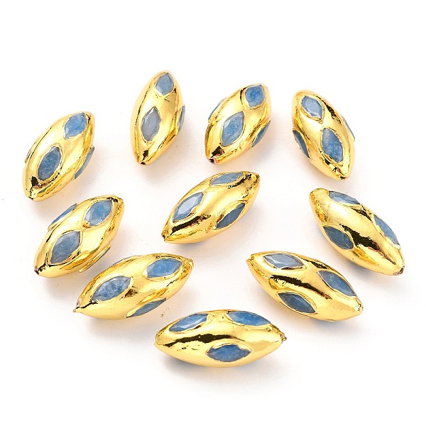 PandaHall Natural Quartz Beads, with Golden Brass Findings, Dyed, Oval, Sky Blue, 27~31x12~13x12~13mm, Hole: 1mm Other Quartz Oval
PandaHall Natural Quartz Beads, with Golden Brass Findings, Dyed, Oval, Sky Blue, 27~31x12~13x12~13mm, Hole: 1mm Other Quartz Oval