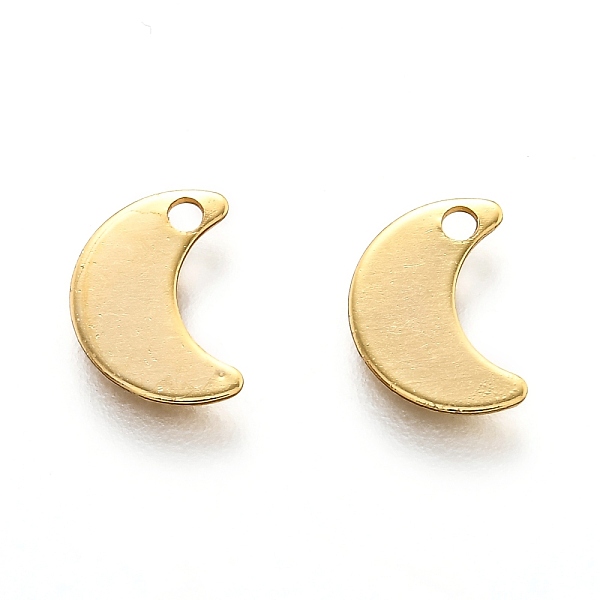PandaHall 201 Stainless Steel Charms, Laser Cut, Moon, Real 18k Gold Plated, 10x7x0.5mm, Hole: 1.4mm 201 Stainless Steel Moon
PandaHall 201 Stainless Steel Charms, Laser Cut, Moon, Real 18k Gold Plated, 10x7x0.5mm, Hole: 1.4mm 201 Stainless Steel Moon