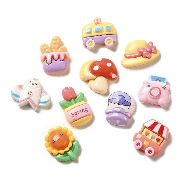 PandaHall Opaque Cute Resin Decoden Cabochons, Sunflower & Bus & Mushroom, Mixed Shapes, Mixed Color, 17.5~27x17.5~26x6.5~8.6mm Resin Mixed..., Multicolor
PandaHall Opaque Cute Resin Decoden Cabochons, Sunflower & Bus & Mushroom, Mixed Shapes, Mixed Color, 17.5~27x17.5~26x6.5~8.6mm Resin Mixed..., Multicolor