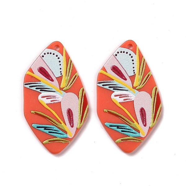 PandaHall Autumn Theme Printed Opaque Acrylic Pendants, Leaf with Flower Pattern, Orange Red, 45.8x25.8x2.2mm, Hole: 2mm Acrylic Leaf
PandaHall Autumn Theme Printed Opaque Acrylic Pendants, Leaf with Flower Pattern, Orange Red, 45.8x25.8x2.2mm, Hole: 2mm Acrylic Leaf