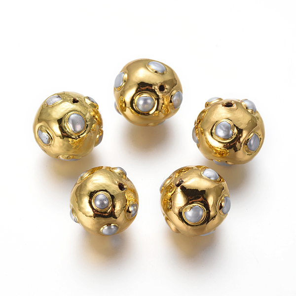 PandaHall Natural Cultured Freshwater Pearl Beads, with Brass Findings, Round, White, Golden, 20~21x18.5~20.5mm, Hole: 1.2mm Pearl Round...
PandaHall Natural Cultured Freshwater Pearl Beads, with Brass Findings, Round, White, Golden, 20~21x18.5~20.5mm, Hole: 1.2mm Pearl Round...