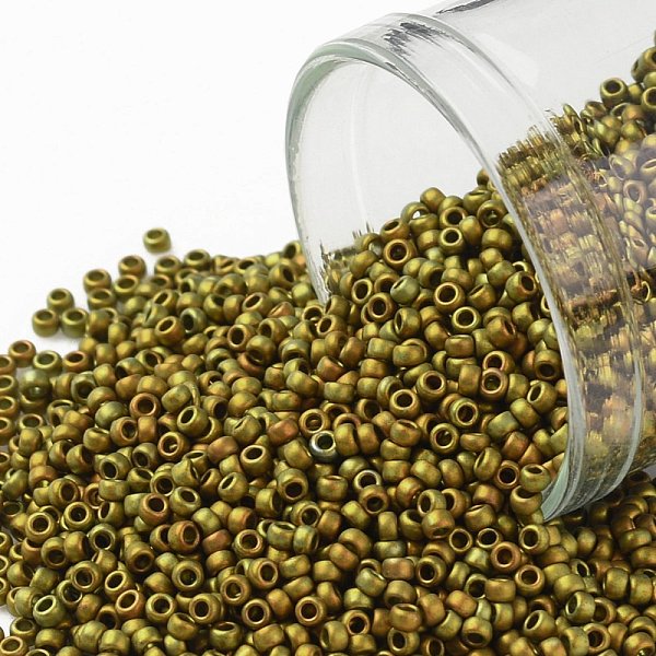 PandaHall TOHO Round Seed Beads, Japanese Seed Beads, Matte, (513F) High Metallic Frost Carnival, 15/0, 1.5mm, Hole: 0.7mm, about..., Brown
PandaHall TOHO Round Seed Beads, Japanese Seed Beads, Matte, (513F) High Metallic Frost Carnival, 15/0, 1.5mm, Hole: 0.7mm, about..., Brown