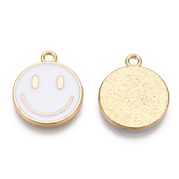 PandaHall Light Gold Tone Alloy Enamel Pendants, Flat Round with Smiling Face Charms, White, 19x16x1.5mm, Hole: 1.8mm Alloy+Enamel Smiling...
PandaHall Light Gold Tone Alloy Enamel Pendants, Flat Round with Smiling Face Charms, White, 19x16x1.5mm, Hole: 1.8mm Alloy+Enamel Smiling...