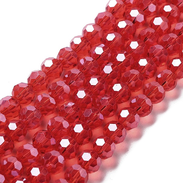 PandaHall Electroplate Transparent Glass Beads Strands, Faceted(32 Facets), Round, Pearl Luster Plated, FireBrick, 8mm, Hole: 1mm, about..., Red
PandaHall Electroplate Transparent Glass Beads Strands, Faceted(32 Facets), Round, Pearl Luster Plated, FireBrick, 8mm, Hole: 1mm, about..., Red