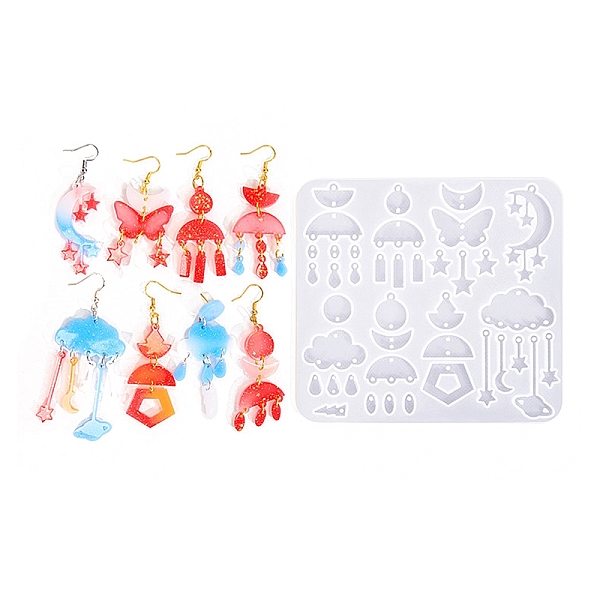 PandaHall Earrings Pendants DIY Silicone Mold, Resin Casting Molds, for UV Resin, Epoxy Resin Craft Making, Cloud, 120x132x4mm, Inner..., Clear
PandaHall Earrings Pendants DIY Silicone Mold, Resin Casting Molds, for UV Resin, Epoxy Resin Craft Making, Cloud, 120x132x4mm, Inner..., Clear