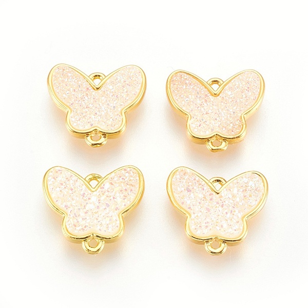 PandaHall Brass Links connectors, with Druzy Resin, Butterfly, Golden, Blanched Almond, 14.5x16x4mm, Hole: 1.2mm Brass+Resin Butterfly..., Orange
PandaHall Brass Links connectors, with Druzy Resin, Butterfly, Golden, Blanched Almond, 14.5x16x4mm, Hole: 1.2mm Brass+Resin Butterfly..., Orange
