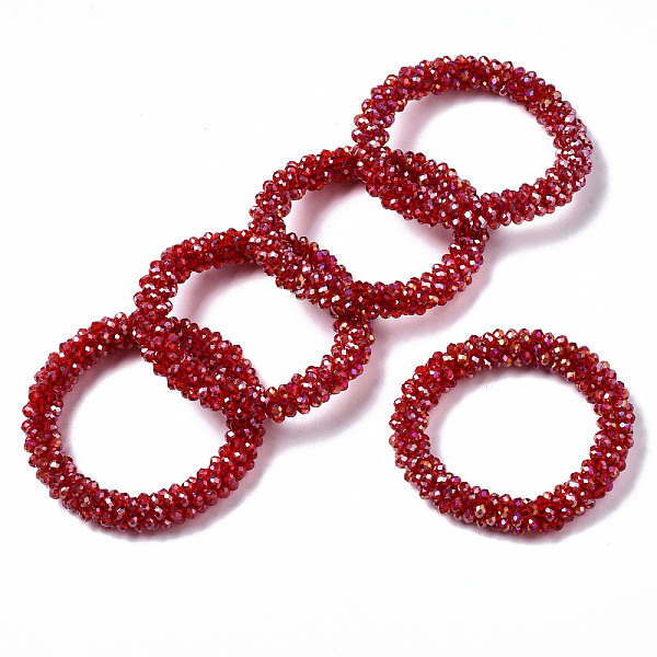 PandaHall Faceted Transparent Glass Beads Stretch Bracelets, Rainbow Plated, Rondelle, Red, Inner Diameter: 2 inch(5cm) Glass Red
PandaHall Faceted Transparent Glass Beads Stretch Bracelets, Rainbow Plated, Rondelle, Red, Inner Diameter: 2 inch(5cm) Glass Red