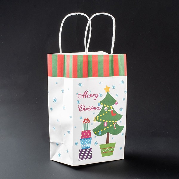 PandaHall Christmas Theme Kraft Paper Gift Bags, with Handles, Shopping Bags, Christmas Tree Pattern, 13.5x8x22cm Paper Christmas Tree
PandaHall Christmas Theme Kraft Paper Gift Bags, with Handles, Shopping Bags, Christmas Tree Pattern, 13.5x8x22cm Paper Christmas Tree