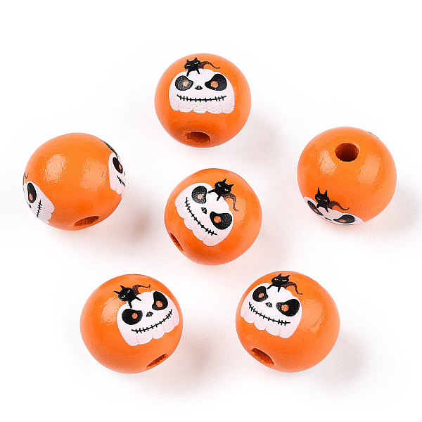 PandaHall Halloween Theme Wood European Beads, Printed Large Hole Beads, Round, Dark Orange, Pumpkin, 15.5~16.5mm, Hole: 3.5~4.5mm Wood...
PandaHall Halloween Theme Wood European Beads, Printed Large Hole Beads, Round, Dark Orange, Pumpkin, 15.5~16.5mm, Hole: 3.5~4.5mm Wood...