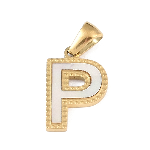 PandaHall Natural White Shell Alphabet Pendants, Ion Plating(IP) Real 18K Gold Plated 304 Stainless Steel Charms, Letter P, 17x11.5x1.5mm...
PandaHall Natural White Shell Alphabet Pendants, Ion Plating(IP) Real 18K Gold Plated 304 Stainless Steel Charms, Letter P, 17x11.5x1.5mm...