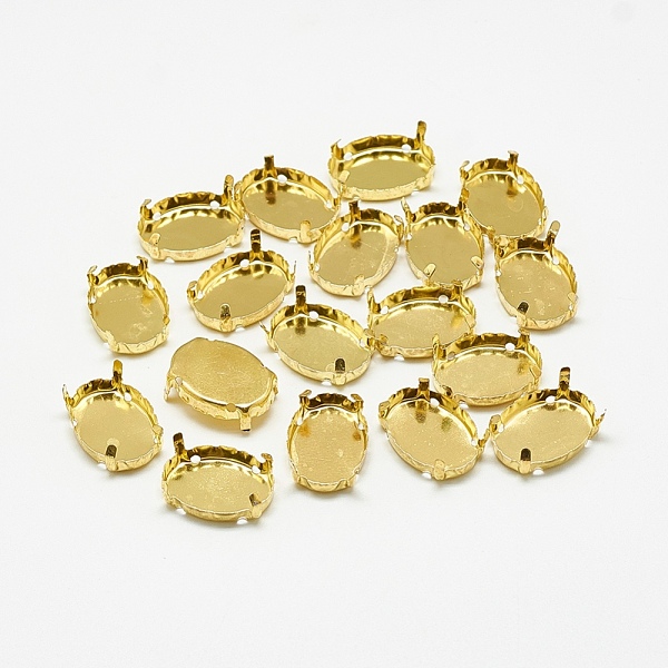 PandaHall 201 Stainless Steel Sew on Prong Settings, Claw Settings for Pointed Back Rhinestone, Oval, Golden, Tray: 13x9mm, 14x9.5x5mm, Hole...
PandaHall 201 Stainless Steel Sew on Prong Settings, Claw Settings for Pointed Back Rhinestone, Oval, Golden, Tray: 13x9mm, 14x9.5x5mm, Hole...