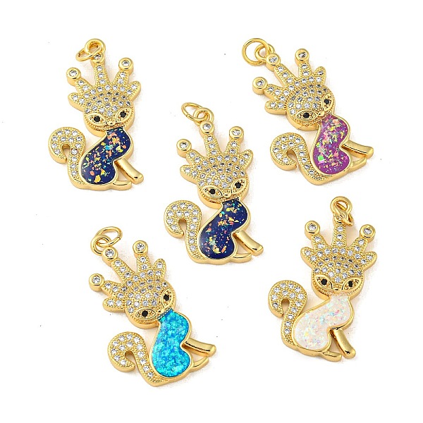 PandaHall Brass Pendants Micro Pave Cubic Zirconia with Synthetic Opal, with Jump Rings, Real 18K Gold Plated, Deer, Mixed Color, 28x16x4mm..., Multicolor
PandaHall Brass Pendants Micro Pave Cubic Zirconia with Synthetic Opal, with Jump Rings, Real 18K Gold Plated, Deer, Mixed Color, 28x16x4mm..., Multicolor