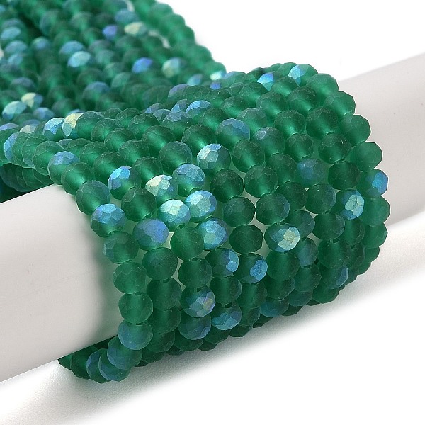 PandaHall Transparent Glass Beads Strands, Faceted, Frosted, Half AB Color Plated, Rondelle, Sea Green, 4~4.5x3.5~4mm, Hole: 1mm, about...
PandaHall Transparent Glass Beads Strands, Faceted, Frosted, Half AB Color Plated, Rondelle, Sea Green, 4~4.5x3.5~4mm, Hole: 1mm, about...