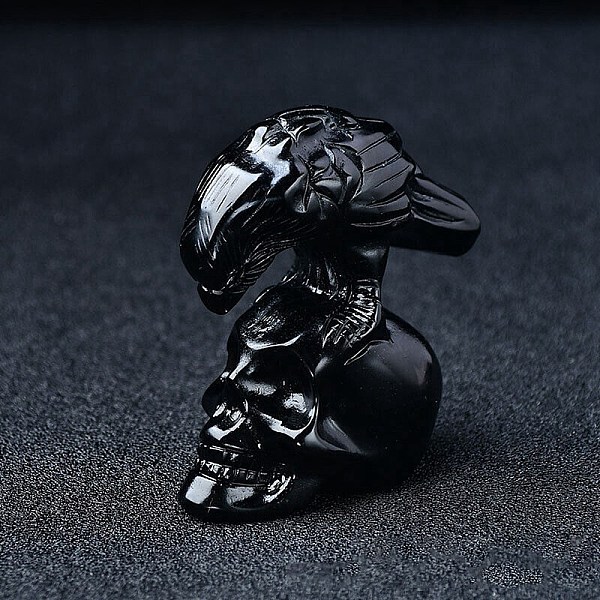 PandaHall Natural Obsidian Ornament Home Desktop Decoration Craft, Skull, 67mm Obsidian Skull
PandaHall Natural Obsidian Ornament Home Desktop Decoration Craft, Skull, 67mm Obsidian Skull