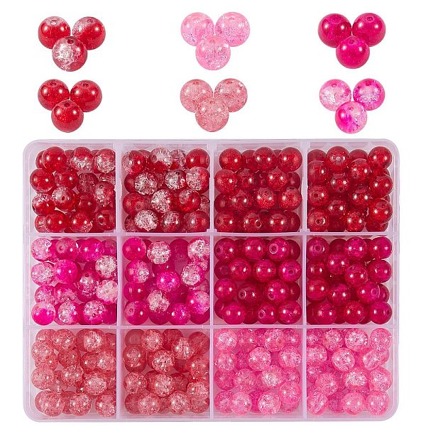 PandaHall 300Pcs 6 Colors Spray Painted Crackle Glass Beads, Round, Fuchsia, 8mm, Hole: 1.3~1.6mm, 50pcs/color Glass Round Pink
PandaHall 300Pcs 6 Colors Spray Painted Crackle Glass Beads, Round, Fuchsia, 8mm, Hole: 1.3~1.6mm, 50pcs/color Glass Round Pink