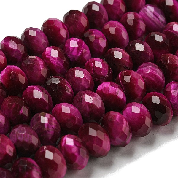 PandaHall Natural Tiger Eye Beads Strands, Faceted, Dyed, Rondelle, Fuchsia, 9.5~10x6.5~7mm, Hole: 1.2mm, about 58~59pcs/strand..., Pink
PandaHall Natural Tiger Eye Beads Strands, Faceted, Dyed, Rondelle, Fuchsia, 9.5~10x6.5~7mm, Hole: 1.2mm, about 58~59pcs/strand..., Pink