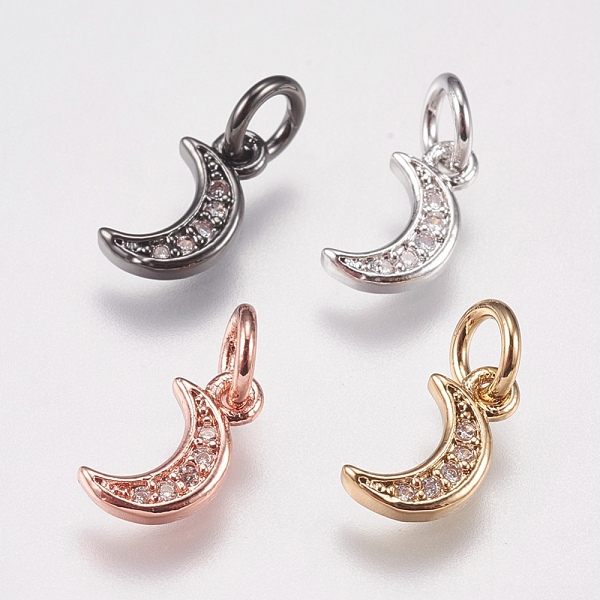 PandaHall Brass Micro Pave Cubic Zirconia Charms, Moon, Mixed Color, 9x5x1mm, Hole: 3.5mm Brass+Cubic Zirconia Moon Clear
PandaHall Brass Micro Pave Cubic Zirconia Charms, Moon, Mixed Color, 9x5x1mm, Hole: 3.5mm Brass+Cubic Zirconia Moon Clear