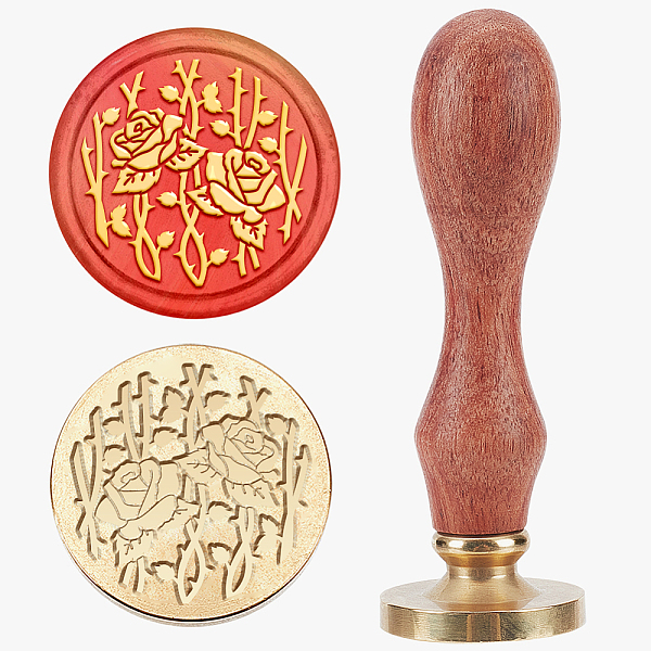 PandaHall Rose Wax Seal Stamp Rose Flower Branch Sealing Wax Stamp Vintage 25mm Removable Brass Stamp Head with Wood Handle for Wedding...
PandaHall Rose Wax Seal Stamp Rose Flower Branch Sealing Wax Stamp Vintage 25mm Removable Brass Stamp Head with Wood Handle for Wedding...