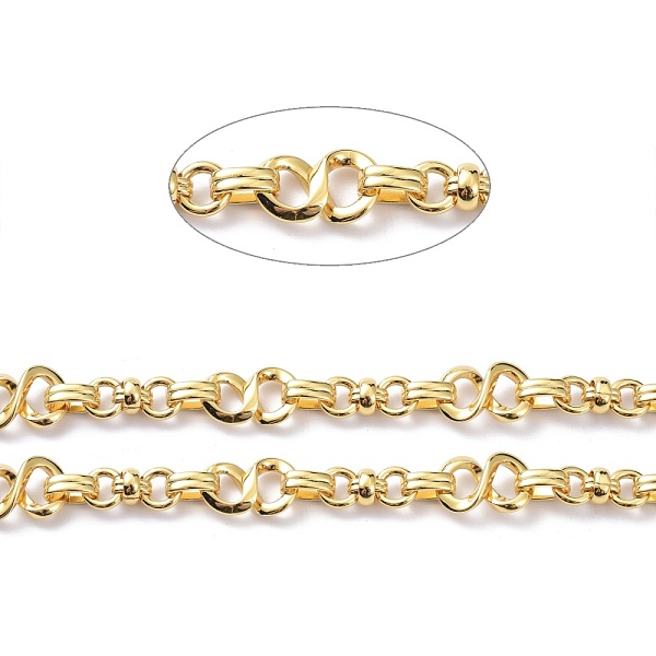 PandaHall Brass Figaro Chain, with Spool, Unwelded, Infinity, Real 18K Gold Plated, 18.5x11.5x5.5mm, 10x6.5x3.5mm and 19x7x2mm Brass
PandaHall Brass Figaro Chain, with Spool, Unwelded, Infinity, Real 18K Gold Plated, 18.5x11.5x5.5mm, 10x6.5x3.5mm and 19x7x2mm Brass