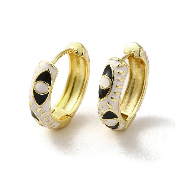 PandaHall Horse Eye Real 18K Gold Plated Brass Hoop Earrings, with Enamel, WhiteSmoke, 22~22.5x6mm Brass Horse Eye White
PandaHall Horse Eye Real 18K Gold Plated Brass Hoop Earrings, with Enamel, WhiteSmoke, 22~22.5x6mm Brass Horse Eye White