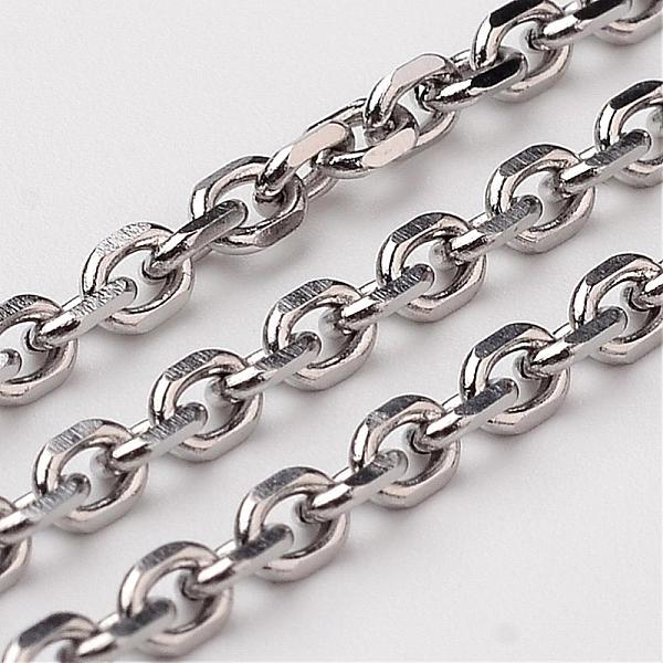 PandaHall 304 Stainless Steel Cable Chains, Unwelded, Faceted, Stainless Steel Color, 3.6x2.9x0.8mm 304 Stainless Steel
PandaHall 304 Stainless Steel Cable Chains, Unwelded, Faceted, Stainless Steel Color, 3.6x2.9x0.8mm 304 Stainless Steel