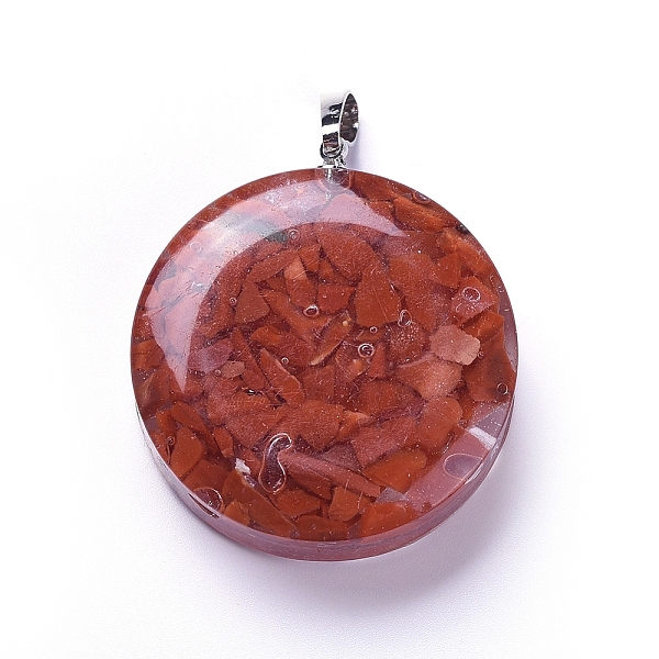 PandaHall Resin Pendants, with Natural Red Jasper Chips Inside, Long-Lasting Plated Brass Findings, Flat Round, Platinum...
PandaHall Resin Pendants, with Natural Red Jasper Chips Inside, Long-Lasting Plated Brass Findings, Flat Round, Platinum...