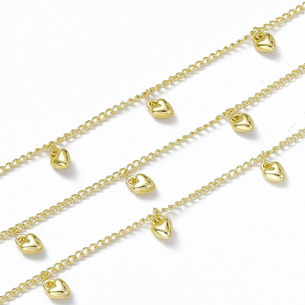 PandaHall Handmade Brass Curb Chains, with CCB Plastic Heart Charms, Soldered, with Spool, Real 18K Gold Plated, Link: 2.5x1.8x0.3mm Brass
PandaHall Handmade Brass Curb Chains, with CCB Plastic Heart Charms, Soldered, with Spool, Real 18K Gold Plated, Link: 2.5x1.8x0.3mm Brass