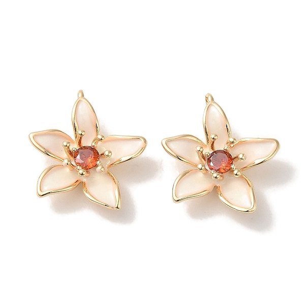 PandaHall Brass Enamel Pendants, with Glass, Real 18K Gold Plated, Flower Charm, Antique White, 19x16x5mm, Hole: 1mm Brass+Enamel Flower
PandaHall Brass Enamel Pendants, with Glass, Real 18K Gold Plated, Flower Charm, Antique White, 19x16x5mm, Hole: 1mm Brass+Enamel Flower