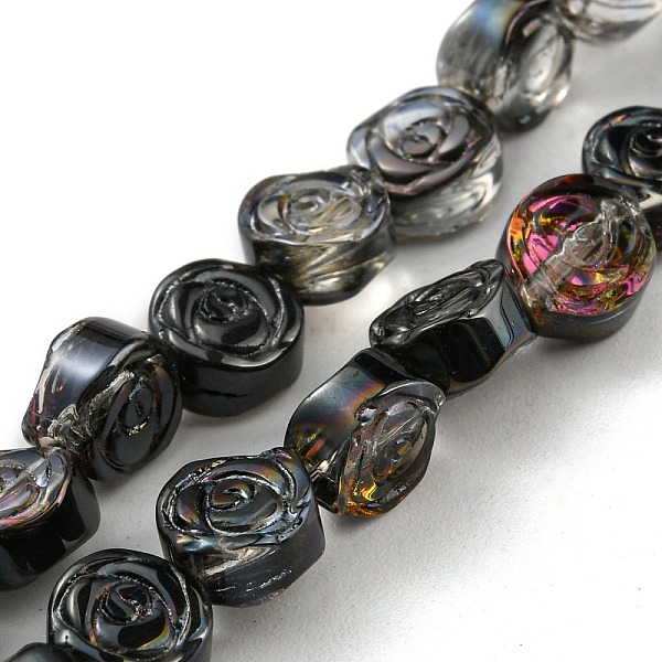 PandaHall Half Plated Electroplate Glass Transparent Beads Strands, Rose, Black, 6x7x3.5mm, Hole: 1mm, about 110pcs/strand, 25.20 inch(64cm)...
PandaHall Half Plated Electroplate Glass Transparent Beads Strands, Rose, Black, 6x7x3.5mm, Hole: 1mm, about 110pcs/strand, 25.20 inch(64cm)...