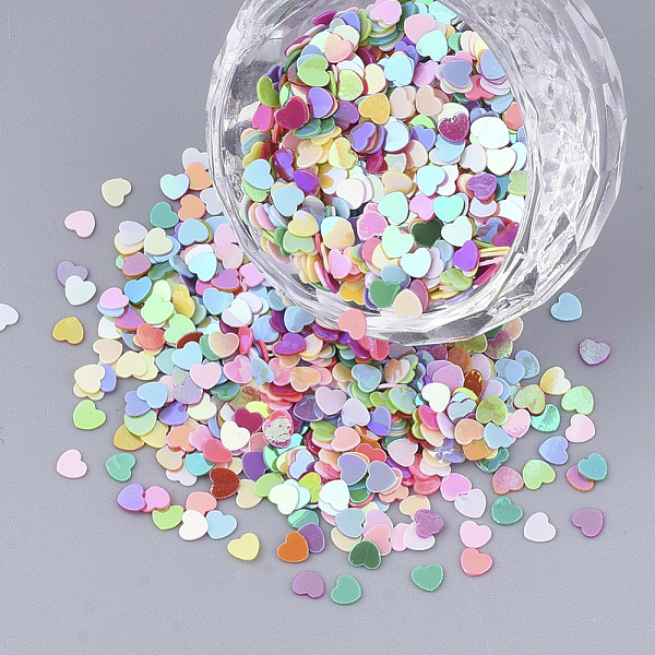 PandaHall Ornament Accessories, PVC Plastic Paillette/Sequins Beads, No Hole/Undrilled Beads, Heart, Mixed Color, 3x2.5x0.4mm, about..., Multicolor
PandaHall Ornament Accessories, PVC Plastic Paillette/Sequins Beads, No Hole/Undrilled Beads, Heart, Mixed Color, 3x2.5x0.4mm, about..., Multicolor
