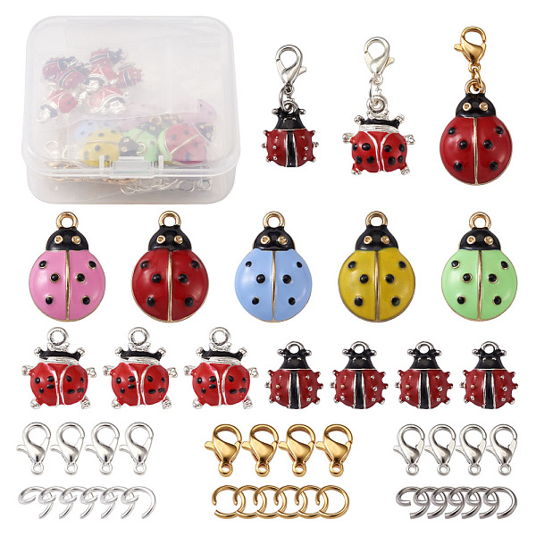 PandaHall DIY Pendant Decoration Kits, with Alloy Enamel Ladybird Pendants, 304 Stainless Steel Lobster Claw Clasps & Open Jump Rings, Mixed..., Multicolor
PandaHall DIY Pendant Decoration Kits, with Alloy Enamel Ladybird Pendants, 304 Stainless Steel Lobster Claw Clasps & Open Jump Rings, Mixed..., Multicolor